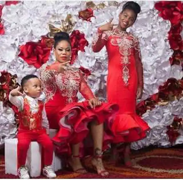 Dangerous Birthday Cake Prank On Toyin Lawani 3-Year-Old Son [Photos]